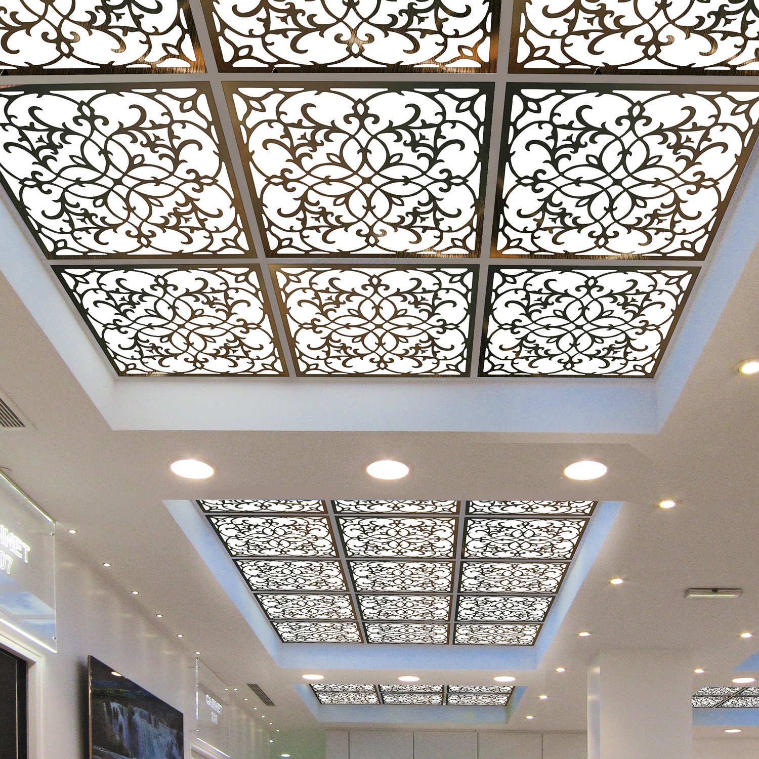 تایل سقفی آسمان مجازی بنی دکو مدل MC47 اندازه 60x60 سانتی متر مجموعه 4 عددی