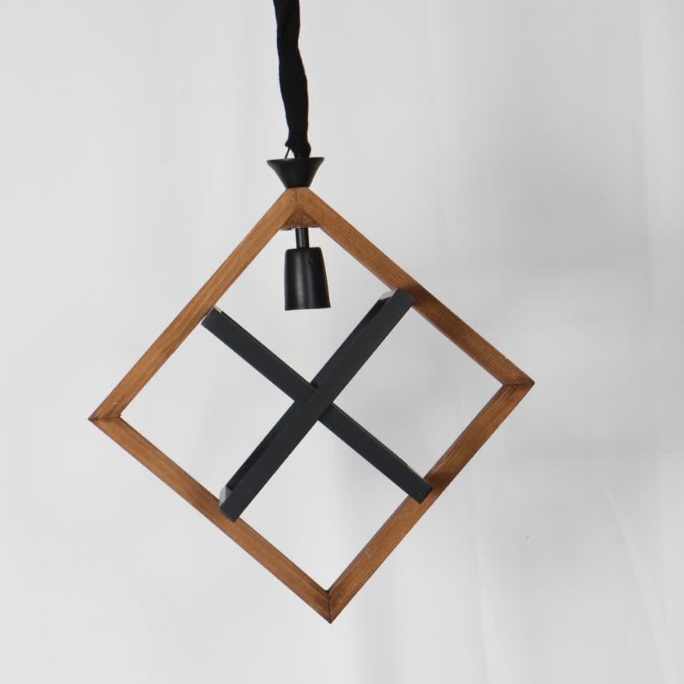 چراغ آویز شاهان تک مدل wood 4