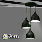 لوستر رایکا 3 شعله مدل شیپوری کوتاه کد ROS760