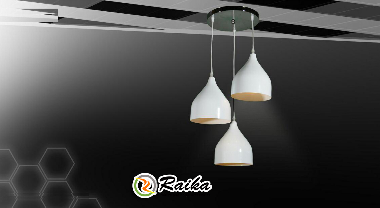 لوستر رایکا 3 شعله مدل شیپوری کوتاه کد ROS760