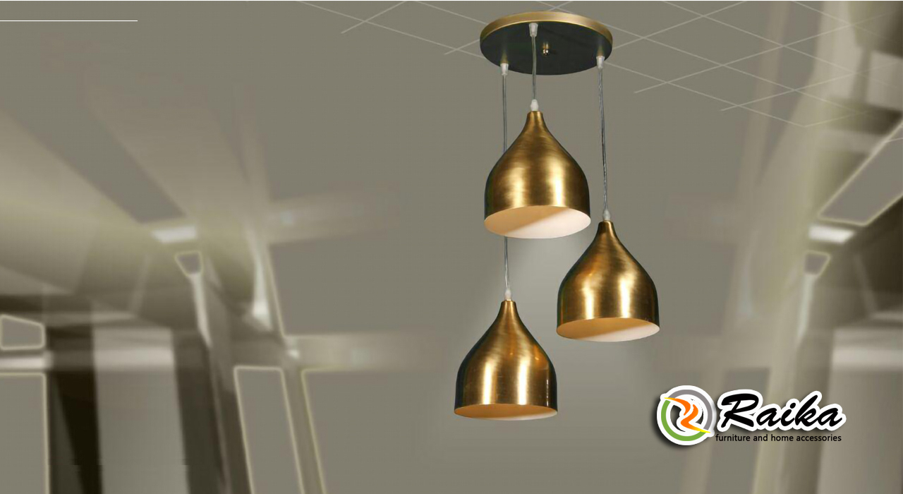 لوستر رایکا 3 شعله مدل شیپوری کوتاه کد ROS760