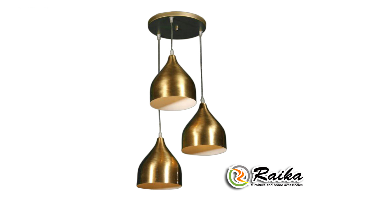 لوستر رایکا 3 شعله مدل شیپوری کوتاه کد ROS760