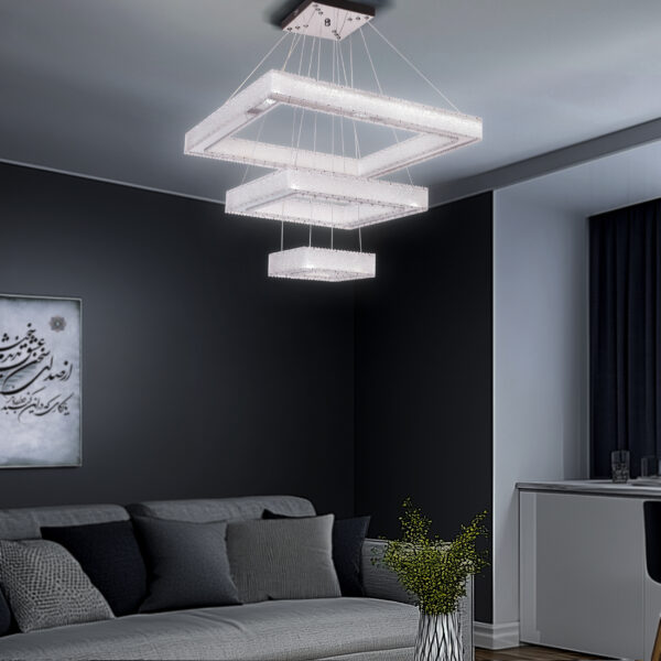 لوستر مدل مدرن سه حلقه کد 001