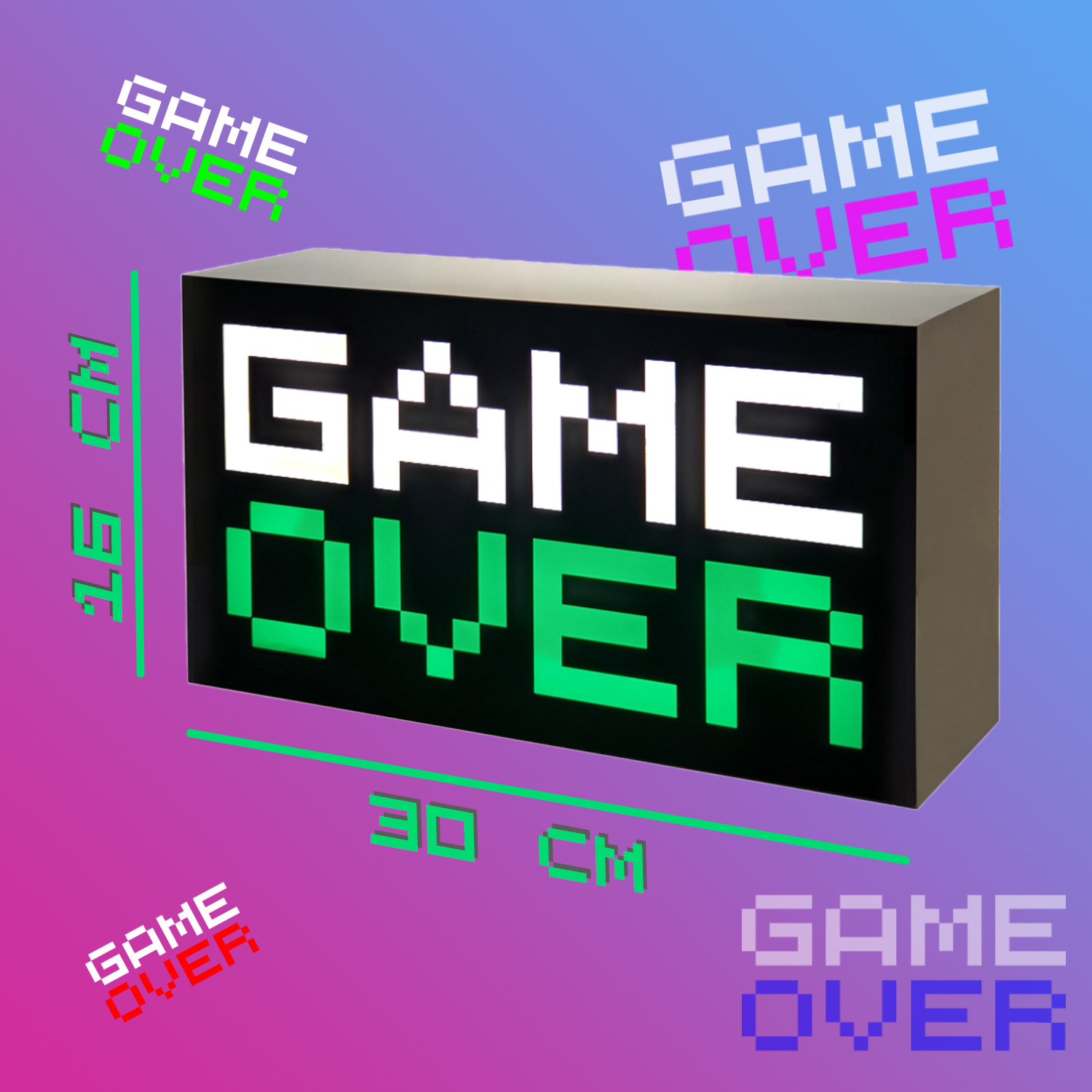 چراغ رومیزی مدل گیمینگ 8 بیت طرح GAME OVER