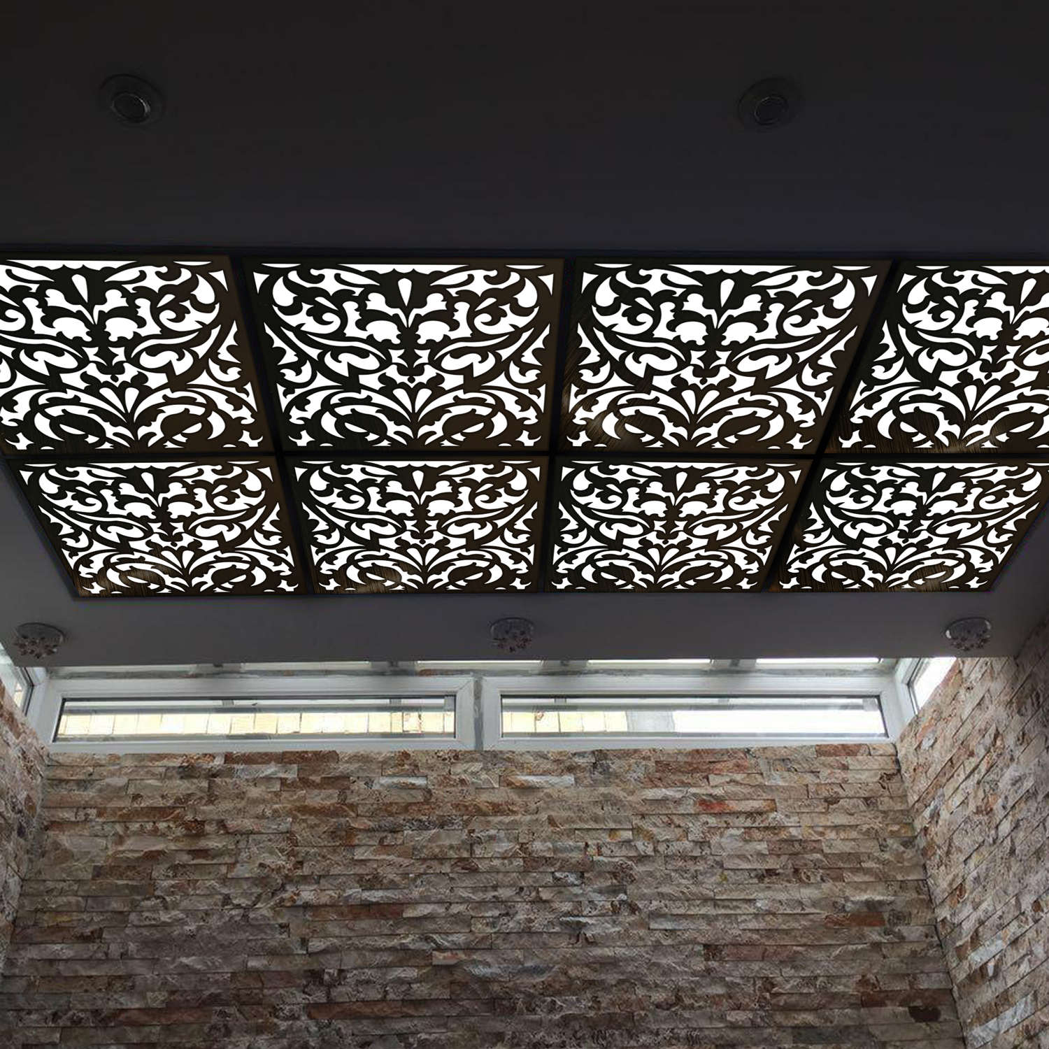 تایل سقفی آسمان مجازی بنی دکو مدل MC21 سایز 60x60 سانتی متر بسته 4 عددی