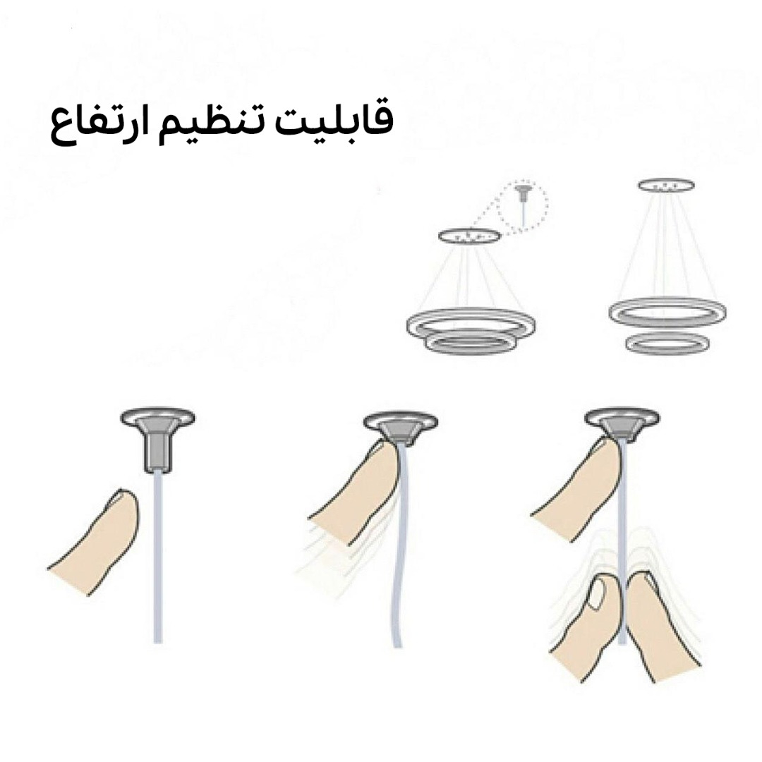 لوستر ده شعله چشمه نور کد A1222/10-WT