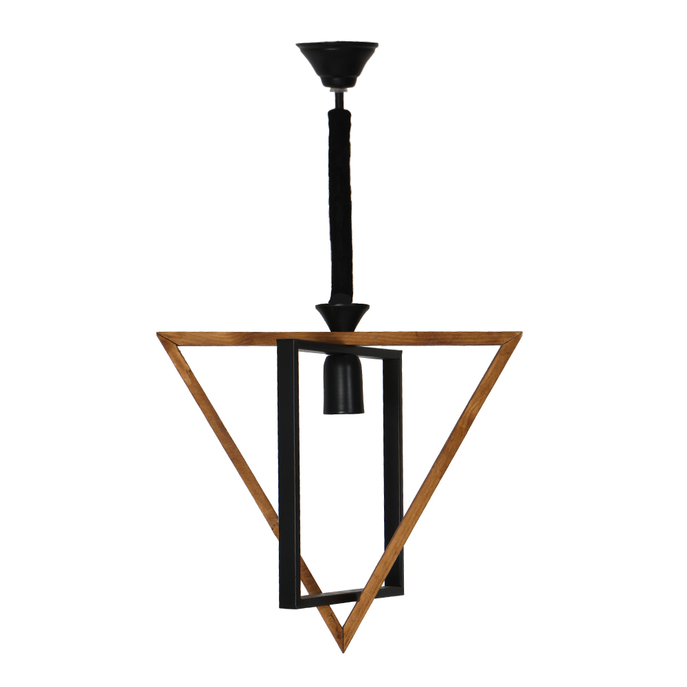 چراغ آویز شاهان تک مدل WOOD1