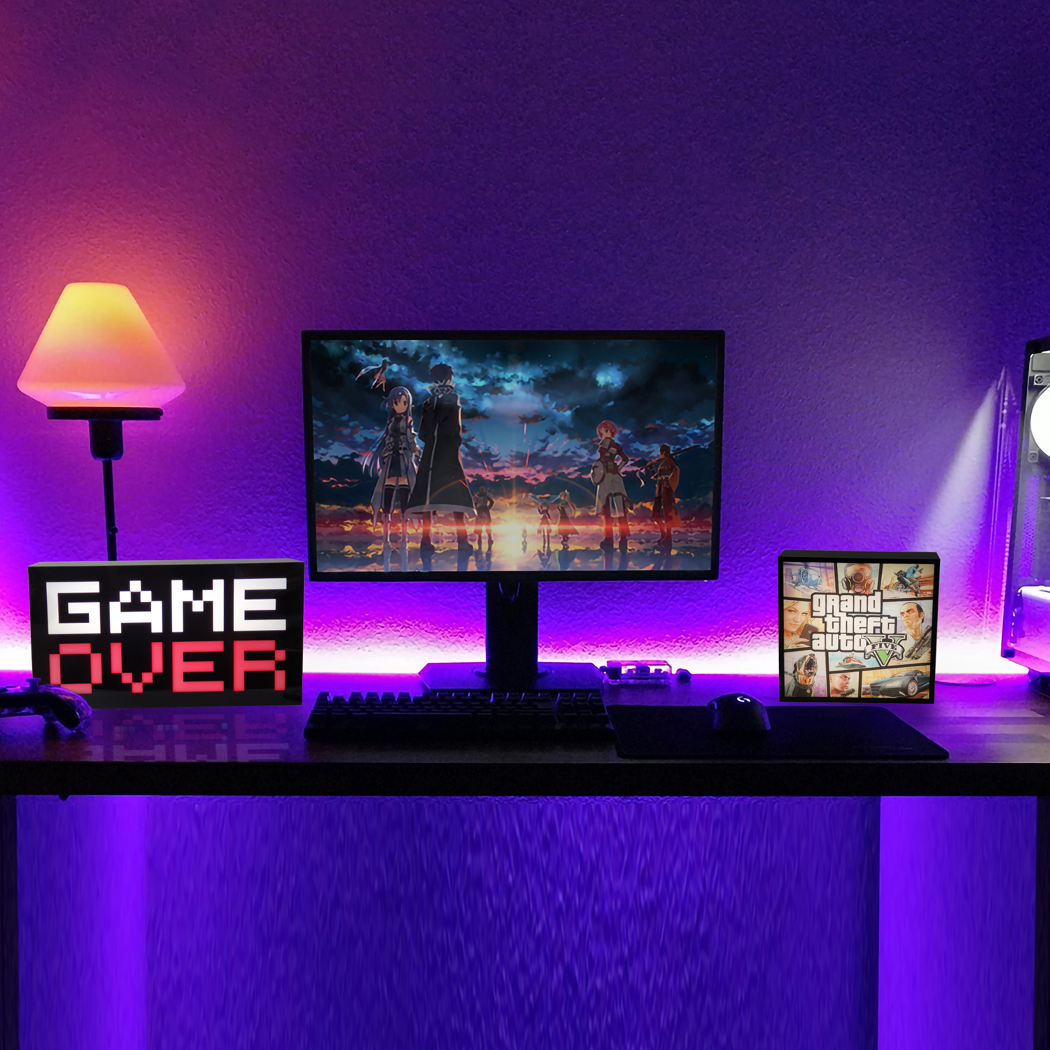 چراغ رومیزی مدل گیمینگ 8 بیت طرح GAME OVER