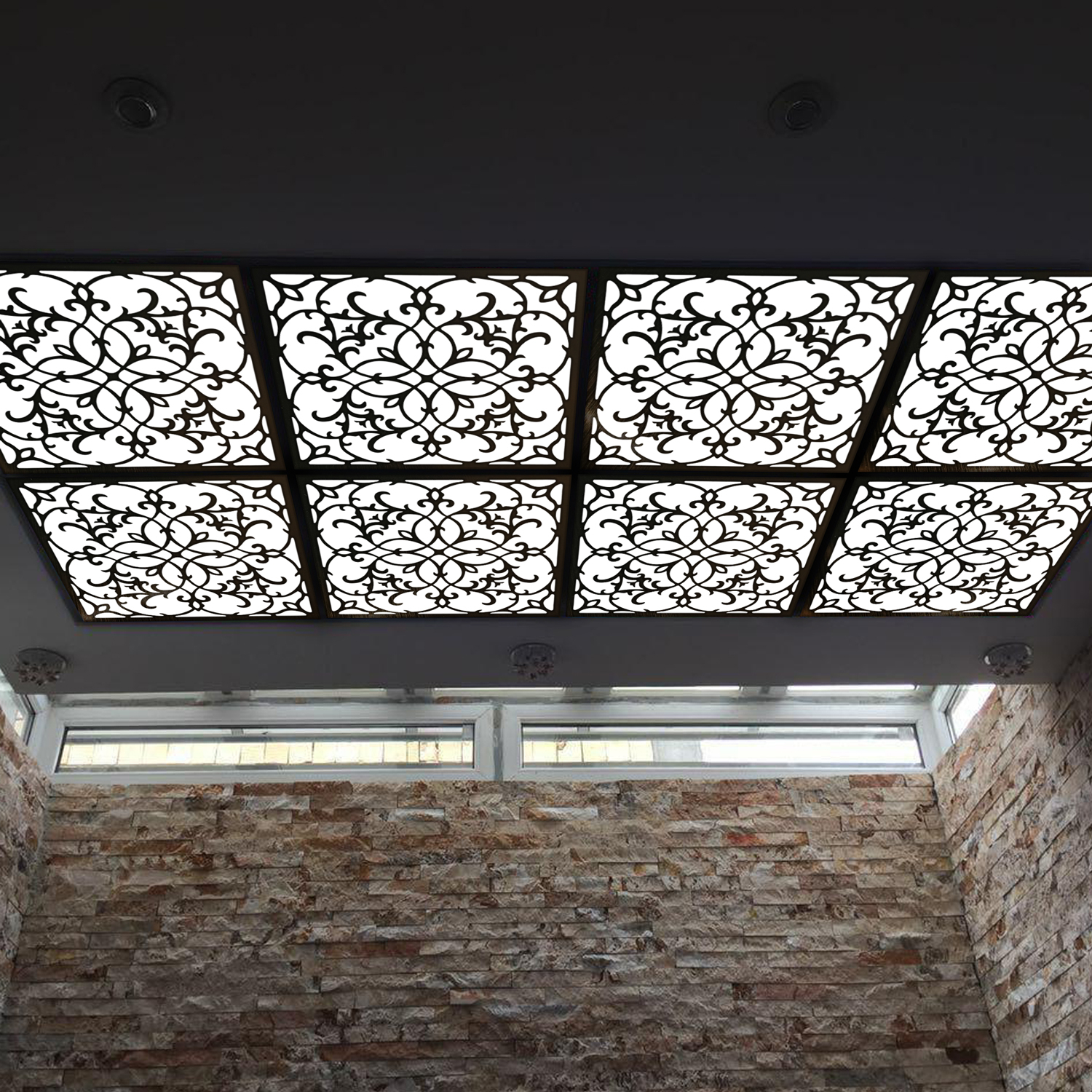 تایل سقفی آسمان مجازی بنی دکو مدل MC47 اندازه 60x60 سانتی متر مجموعه 4 عددی