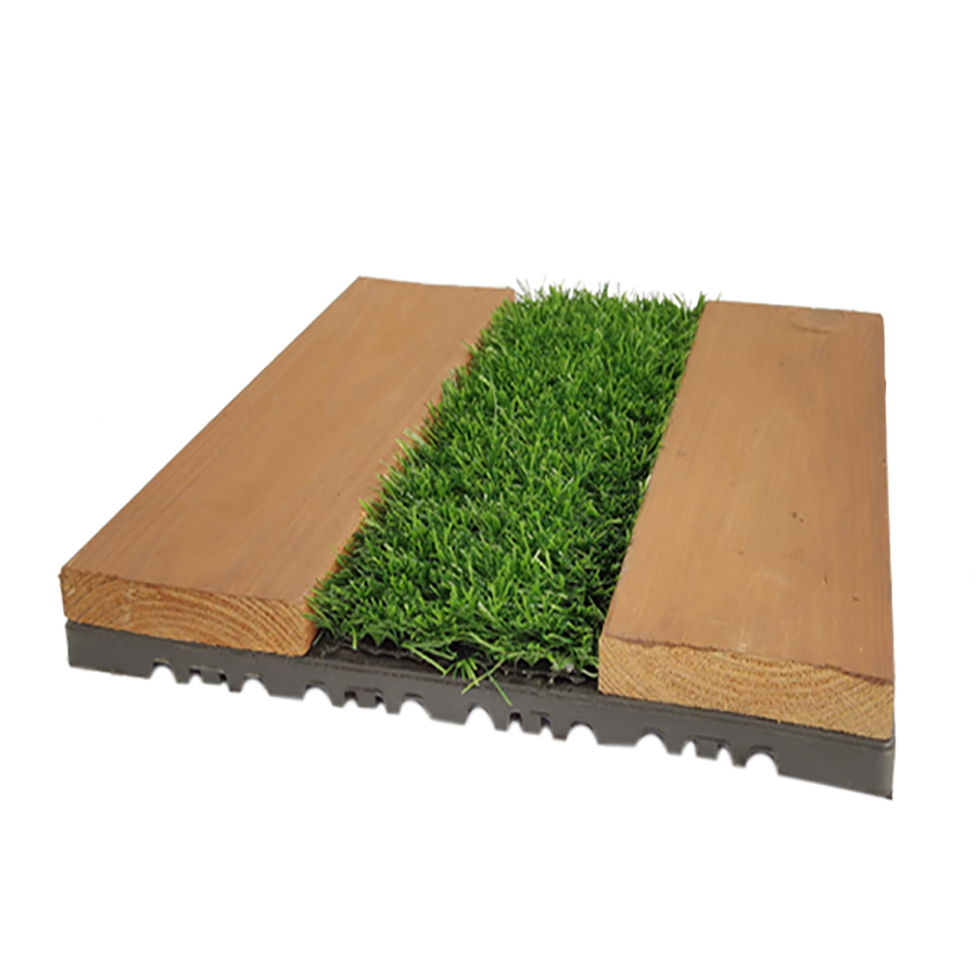 کفپوش مدل تایل ترمو چمن 3 ردیفه سایز 30x30 سانتی متر بسته 6 عددی