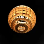لوستر مدل چراغ آویز چوبی کد L24 - تصویر 5