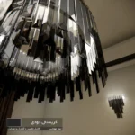 لوستر نورکیا مدل دو حلقه قندیلی کد 2R-55G - تصویر 13