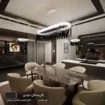 لوستر نورکیا مدل تک حلقه قندیلی کد 1R-40G - تصویر 8