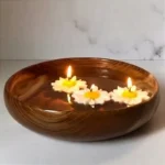 شمع شناور مدل گل مارگاریت بسته 6 عددی - تصویر 4