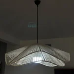 لوستر تزئینی مدل مکرومه دفرمه دو طبقه کد 6015 - تصویر 6