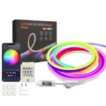 ریسه نئون فلکسی مدل LED-NEON-RGB-IC برنامه پذیر 5 متری - تصویر 2