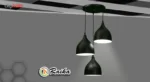 لوستر رایکا 3 شعله مدل شیپوری کوتاه کد ROS760 - تصویر 3