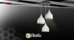 لوستر رایکا 3 شعله مدل شیپوری کوتاه کد ROS760 - تصویر 4