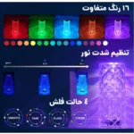 آباژور رومیزی کیوب مدل لمسی Diamond AXFU176 - تصویر 13