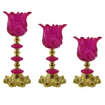 شمعدان مدل رومیزی پیچی کد 001 بسته 3 عددی - تصویر 8