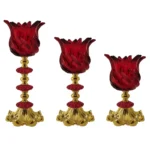 شمعدان مدل رومیزی پیچی کد 001 بسته 3 عددی - تصویر 4