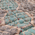 لحاف کرسی مدل دست دوز طرح لوزی سایز 350×350 سانتی متر - تصویر 8