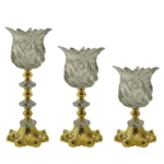 شمعدان مدل رومیزی پیچی کد 001 بسته 3 عددی - تصویر 3