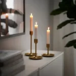 شمعدان ایکیا مدل FULLTALIG مناسب شمع مدادی مجموعه 3 عددی - تصویر 3