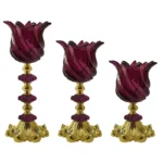 شمعدان مدل رومیزی پیچی کد 001 بسته 3 عددی - تصویر 6