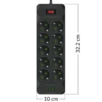 چندراهی برق پاورسوکت مدل F35U-Type-C - تصویر 6
