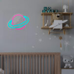 چراغ دیواری نئون دیزاین طرح Planet_PN - تصویر 3