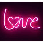 چراغ نئونی دیواری مدل Love - تصویر 2