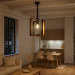 چراغ آویز تک شعله شاهان تک مدل WOOD 5 - تصویر 3