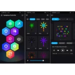 چراغ تزئینی مدل دیواری RGB-Smart طرح آتش بازی - تصویر 4