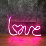 چراغ نئونی دیواری مدل Love