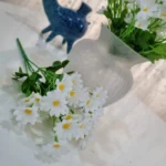 گل مصنوعی مدل بوته بابونه مجموعه ۲ عددی - تصویر 7