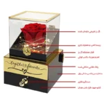 گل رز جاودان مدل گنجینه موزیکال طرح Together Forever کد M01 - تصویر 4