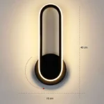 چراغ دیواری مافریز مدل مدرن بیضی کد DPO120N - تصویر 4