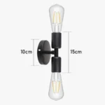 چراغ دیواری دو شعله کد D1 - تصویر 2