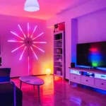 چراغ تزئینی مدل دیواری RGB-Smart طرح آتش بازی - تصویر 2