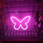 چراغ دیواری مدل تابلو نئون فلکسی نیونی طرح پروانه butterfly