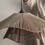 لوستر نورهام مدل مکرومه کنفی دو تکه دفرمه - تصویر 2