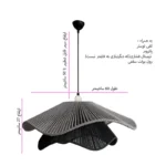 لوستر بافتنی مدل دفرمه مکرومه دو طبقه کد 6027 - تصویر 4