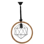 چراغ آویز تک شعله شاهان تک مدل WOOD 6 - تصویر 2
