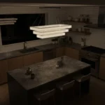 لوستر مدل سه حلقه مستطیل مدرن - تصویر 7