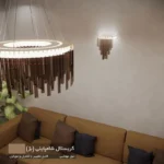 لوستر نورکیا مدل دو حلقه قندیلی کد 2R-55G - تصویر 7