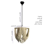 لوستر تزئینی مدل مراکشی چوبی کد 3030 - تصویر 6