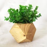 گلدان به همراه گل مصنوعی مدل چوبی هشت ضلعی کد 674 - تصویر 5