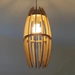 لوستر مدل چراغ آویز چوبی کد L11 - تصویر 3