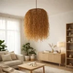 لوستر بافتنی مدل عروس رافیا طبیعی - تصویر 9